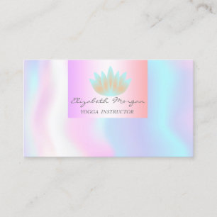 Modern Professional Charming,Lotus,Holographic Business Card