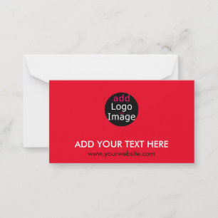 Modern Professional Chic Custom Brand Red Card