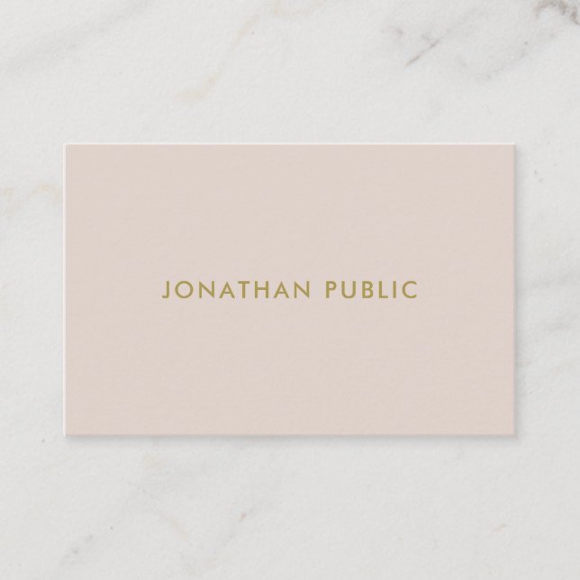Modern Professional Chic Minimalistic Template Business Card (Front)