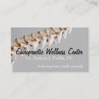 Modern & Professional Chiropractic and Wellness Business Card