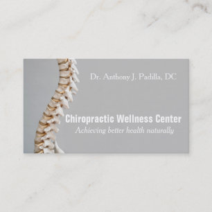 Modern & Professional Chiropractic and Wellness Business Card
