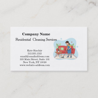 Modern Professional Cleaning Service Business Card