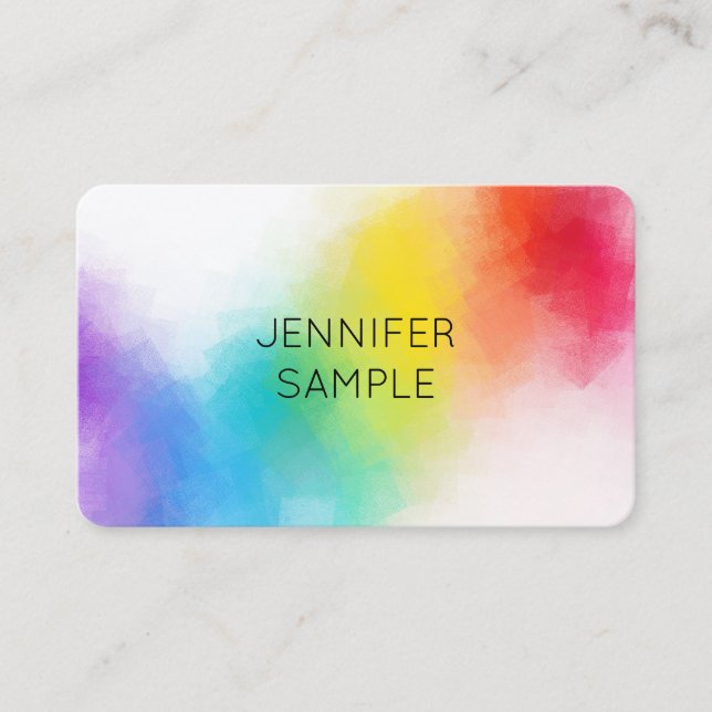 Modern Professional Colourful Design Template Business Card (Front)