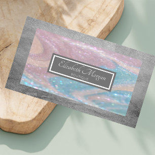 Modern Professional Colourful Glitter Frame Business Card