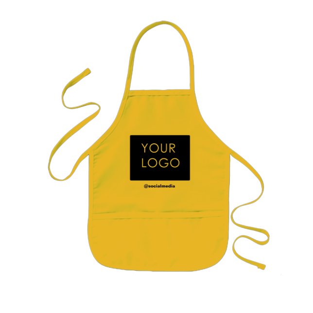 Modern Professional Company Business Logo Kids Apron (Front)