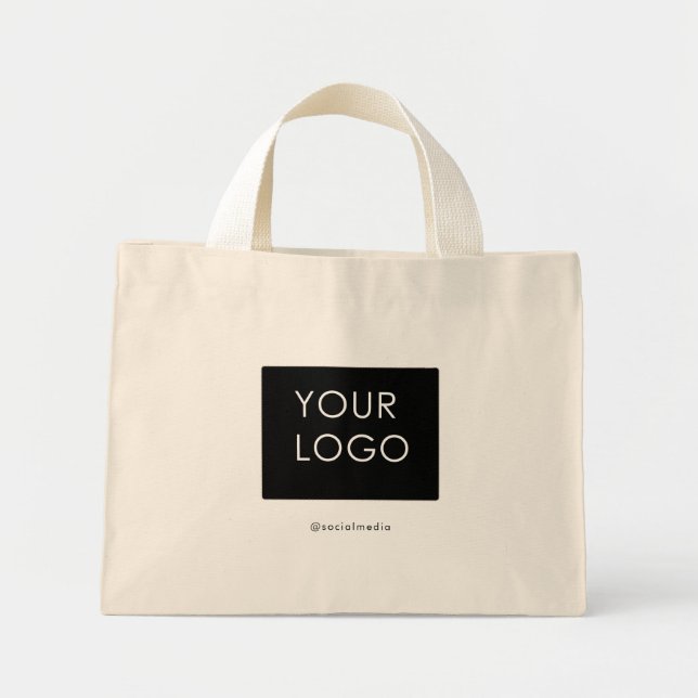 Modern Professional Company Business Logo  Mini Tote Bag (Front)