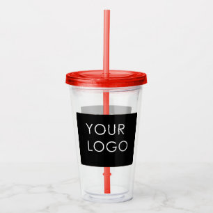 Modern Professional Company Business Logo Promo Acrylic Tumbler