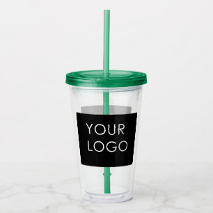 Modern Professional Company Business Logo Promo   Acrylic Tumbler