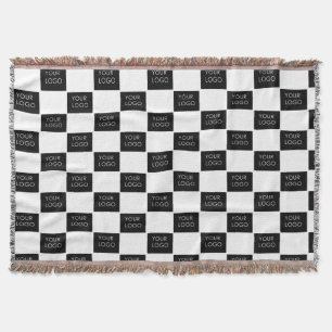 Modern Professional Company Business Logo Promo    Throw Blanket