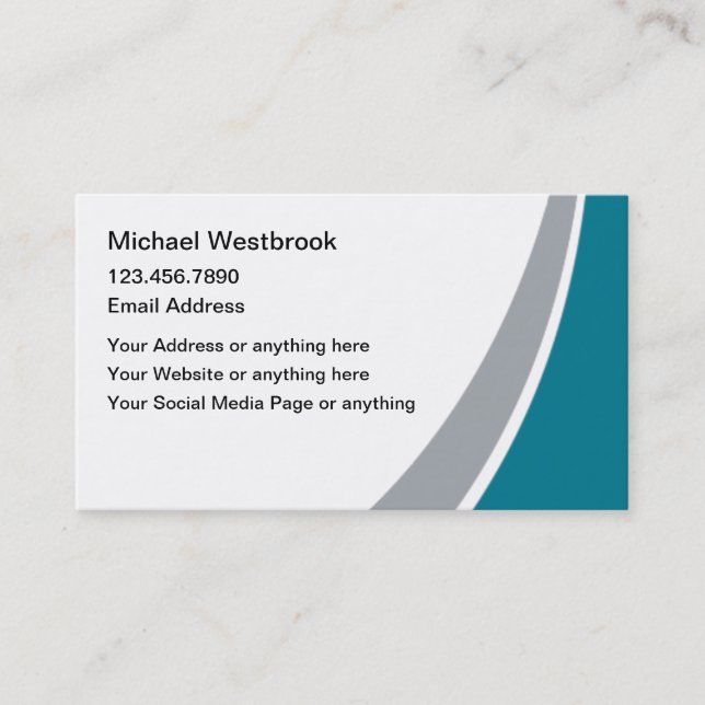 Modern Professional Consultant Business Card (Front)