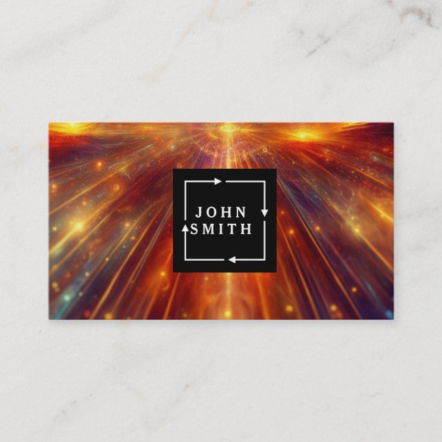 Modern Professional Cool Abstract Art Business Card (Front)