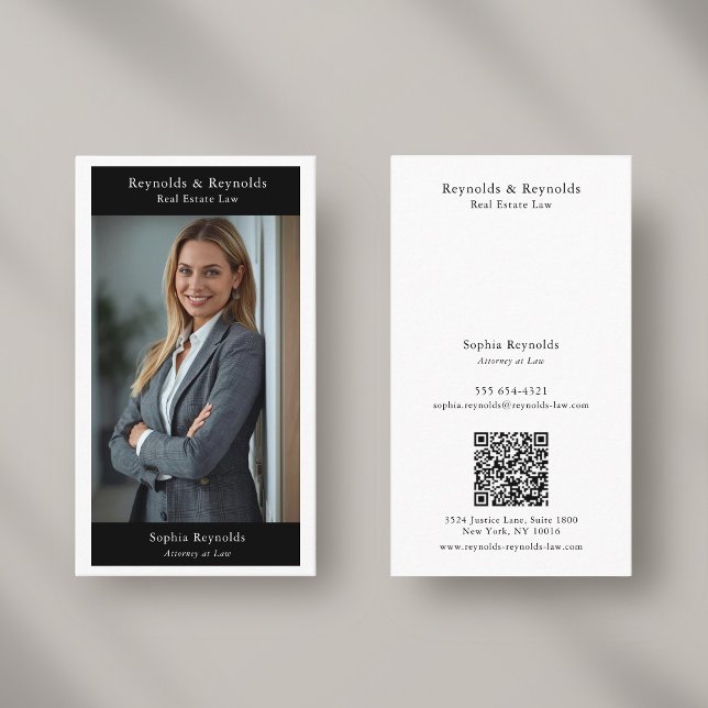 Modern Professional Corporate Networking Photo Business Card (Creator Uploaded)