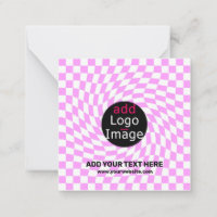 Modern Professional Custom Brand Chequered Pink
