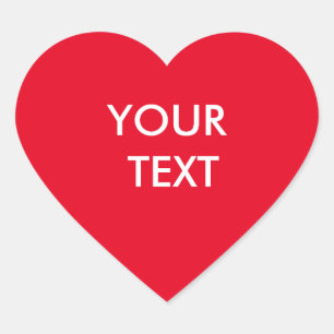 Modern Professional Custom Brand Red Heart Sticker