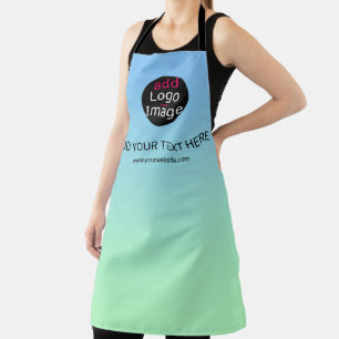 Modern Professional Custom Business Chic Gradient Apron