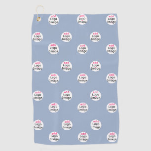 Modern Professional Custom Business Dusty Blue Golf Towel