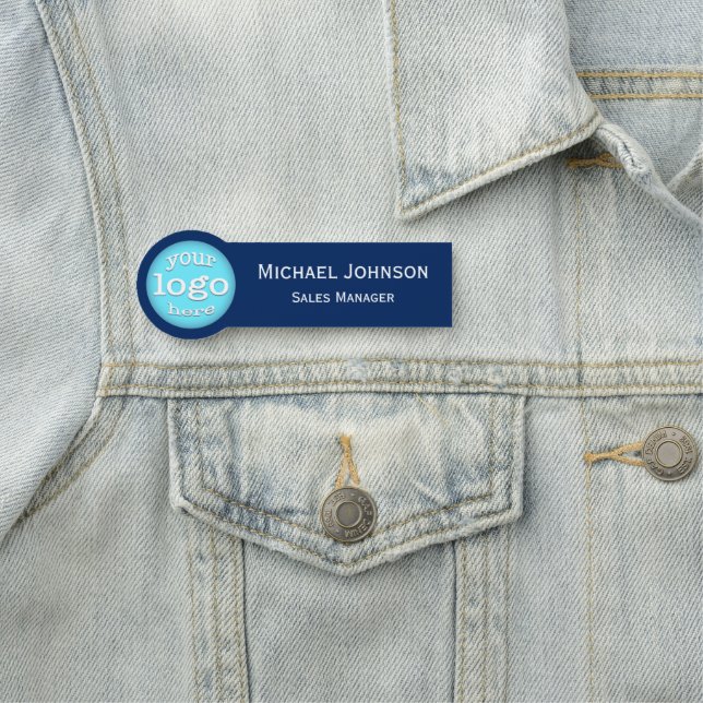 Modern Professional Custom Business Logo Employee Name Tag (In Situ)
