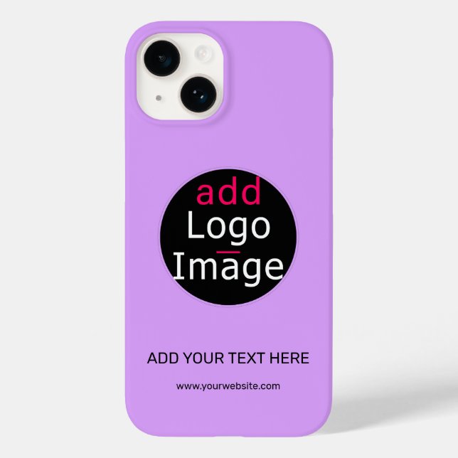 Modern Professional Customisable Business Lilac Case-Mate iPhone Case (Back)