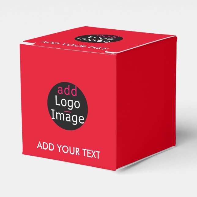 Modern Professional Customisable Business Red Favour Box (Front Side)