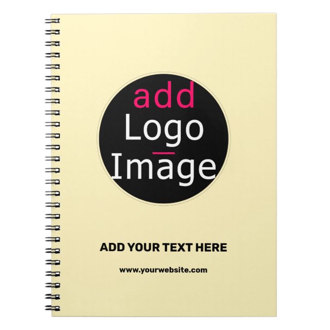 Modern Professional Customisable Business Vanilla  Notebook (Front)