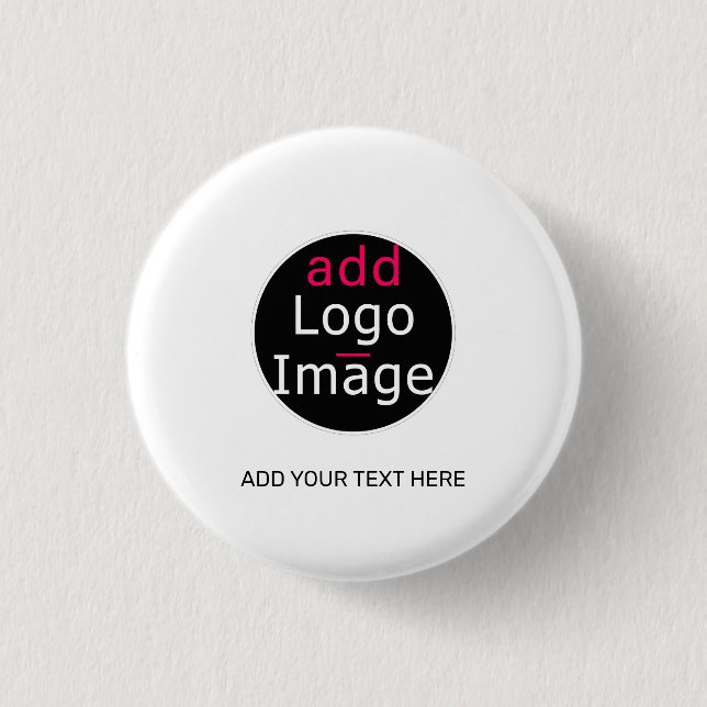 Modern Professional Customisable Business White   3 Cm Round Badge (Front)