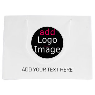 Modern Professional Customisable Business White Large Gift Bag