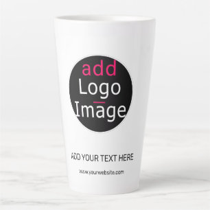 Modern Professional Customisable Business White  Latte Mug