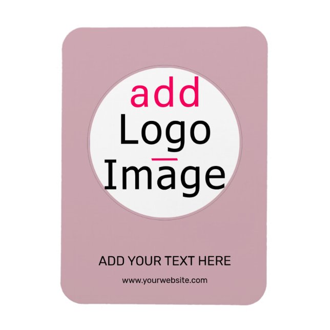 Modern professional customisable dusty rose hue magnet (Vertical)