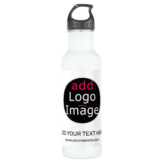 Modern Professional Customizable Business White 710 Ml Water Bottle (Front)