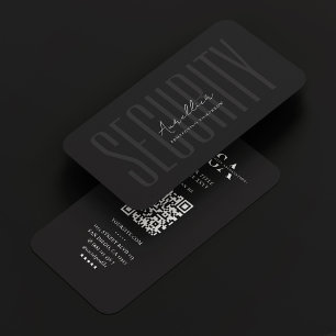Modern Professional Cyber Security Dark Business Card