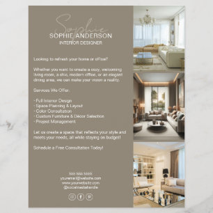 Modern Professional Designer Taupe Flyer