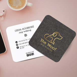 Modern & Professional Dog Walker Business Card