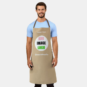 Modern Professional Editable Business Logo Tan Apron