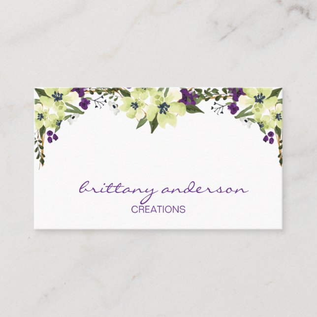 Modern Professional Editable Calligraphy  Business Card (Front)