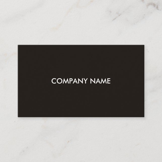 Modern Professional Elegant Black and White Simple Business Card (Front)