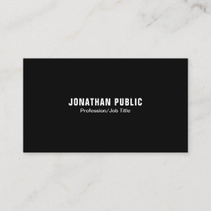 Modern Professional Elegant Black White Simple Business Card
