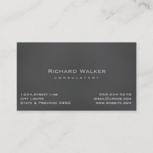 Modern Professional elegant Black Wood Simple Business Card