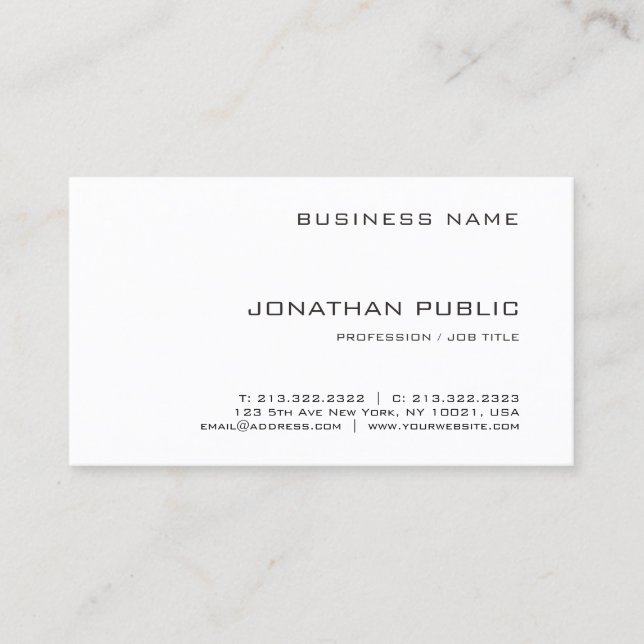 Modern Professional Elegant Business Cards Simple (Front)
