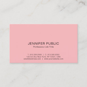 Modern Professional Elegant Colours Simple Plain Business Card