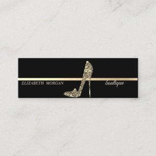 Modern Professional Elegant, Diamonds High Heels Mini Business Card