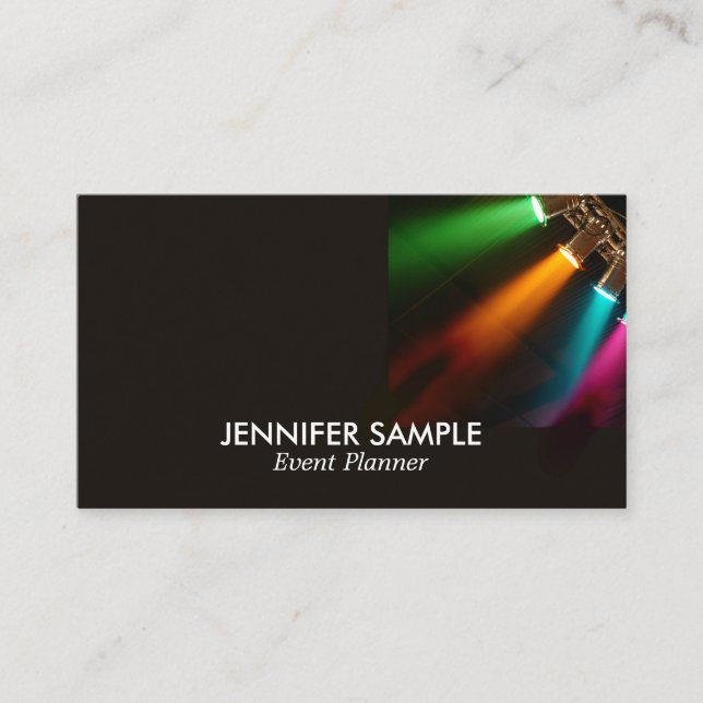 Modern Professional Elegant Event Planner Business Card (Front)