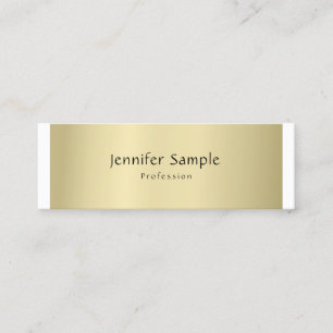 Modern Professional Elegant Gold Look Minimal Mini Business Card