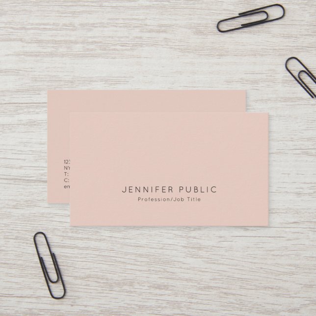 Modern Professional Elegant Minimalist Design Business Card (Front/Back In Situ)