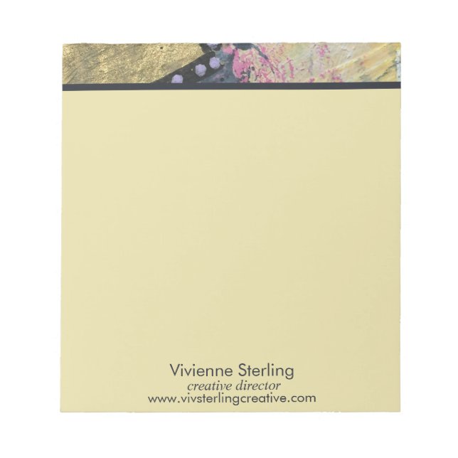 Modern Professional Elegant Minimalist Mixed Media Notepad (Front)
