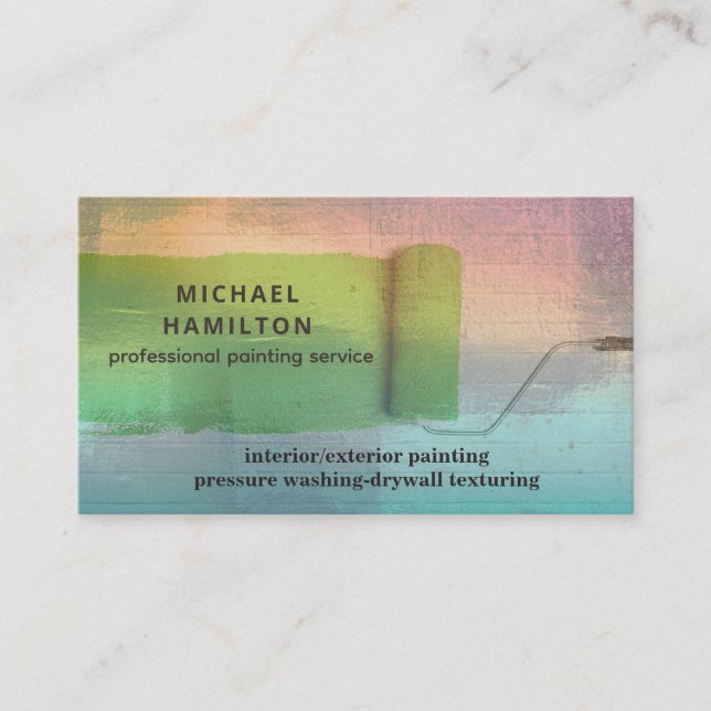 Modern professional elegant  painting service business card (Front)