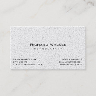 Modern Professional elegant Plain White Simple Business Card