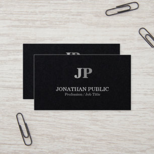 Modern Professional Elegant Premium Black Luxury Business Card