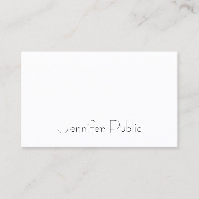 Modern Professional Elegant Simple Template Chic Business Card (Front)