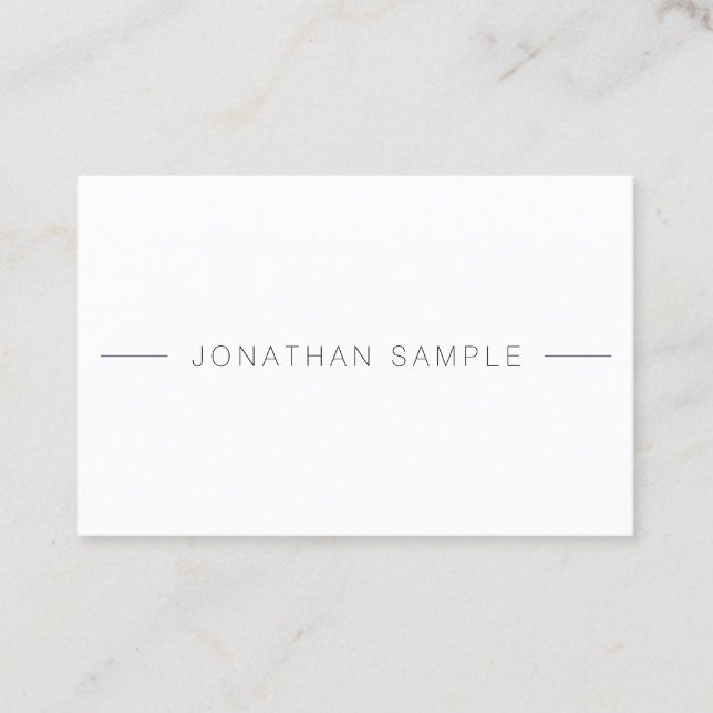 Modern Professional Elegant Simple Template Cool Business Card (Front)