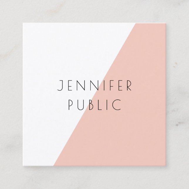 Modern Professional Elegant Simple Template Square Business Card (Front)